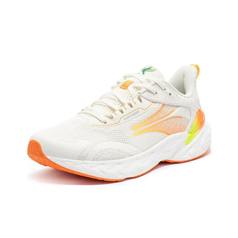 361° Popping Foam 3 Cushioning Anti Slip And Wear Resistant Low Top Running Shoes Men's White Orange-1