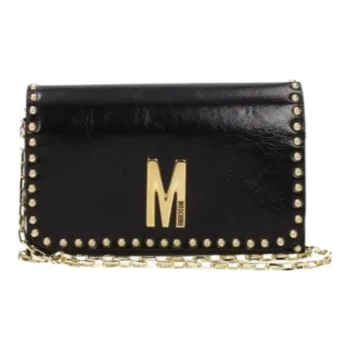MOSCHINO Leather Shoulder Bag Women's Black