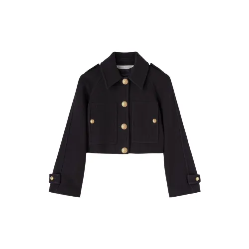 PALM ANGELS Virgin-wool Blend Cropped Coat