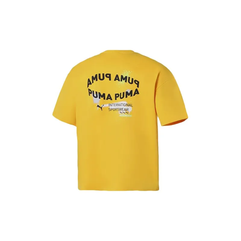 PUMA T Shirts Men Yellow-1