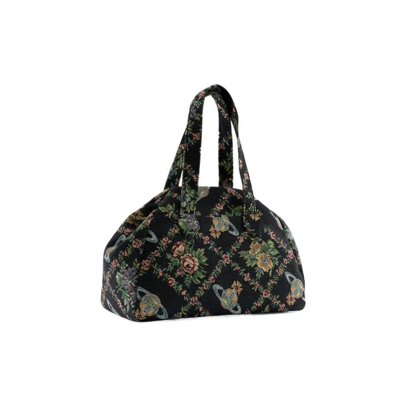 Vivienne Westwood Recycled Polyester Handbag Large Size Women's Black/Multicolor-1
