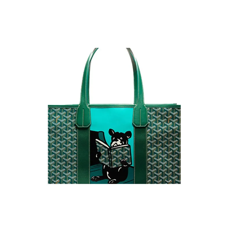 GOYARD Villette Tote Bag Mm Green-4
