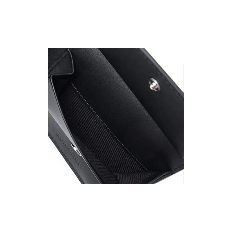 Burberry Cow Leather Business Card Holder Wallet Card Holder Unisex Dark Blue-5