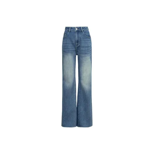 MEIYANG Jeans Women's Denim Blue