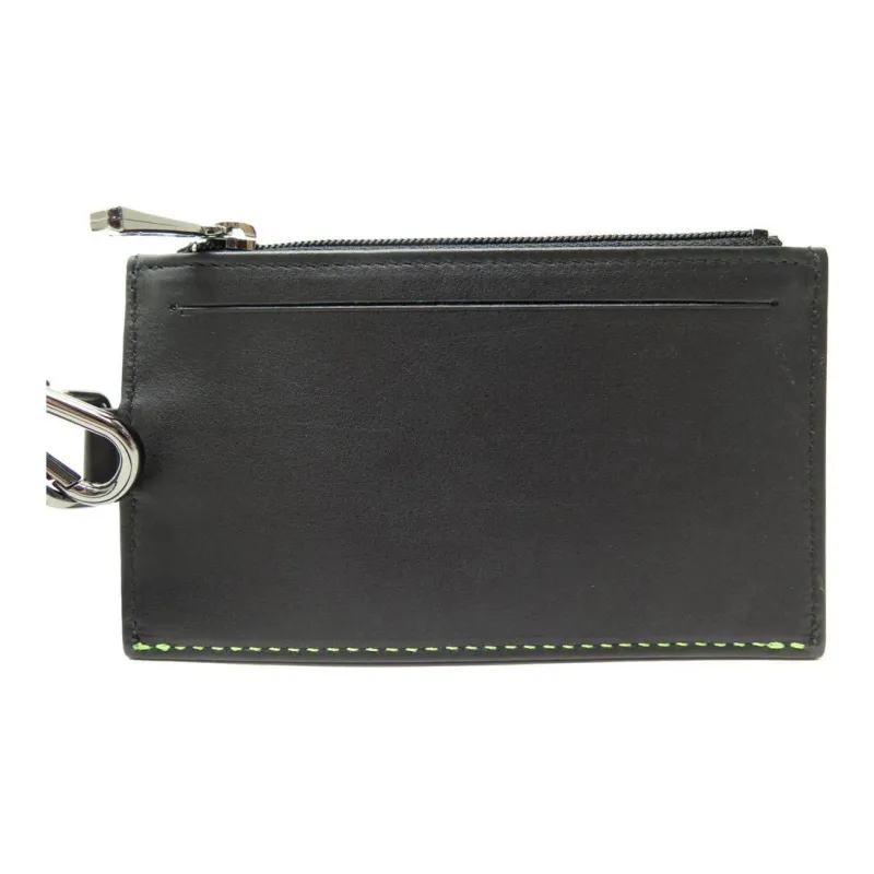 LONGCHAMP 3D Calfskin Coin Purse Regular Men's Black-4
