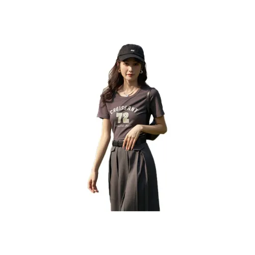 MISHOW T-Shirts Women's Casual Gray