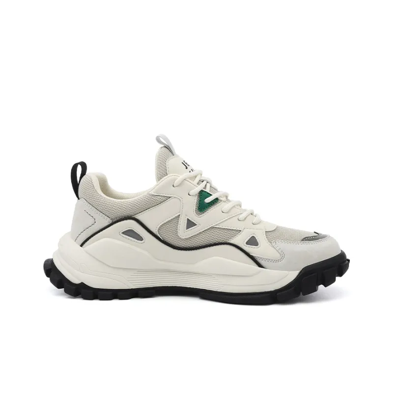 JEEP SPIRIT Cushioning Anti-Slip Wear-Resistant Breathable Height Increasing Low-Top Casual Shoes Men's Light Sandy-1