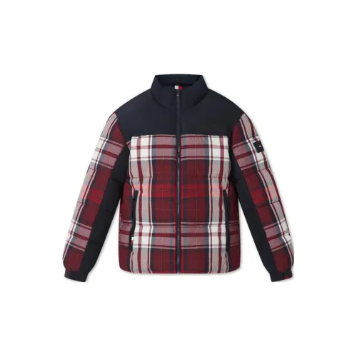 Tommy Hilfiger Jackets Men Navy Blue Red/White Plaid 0KP