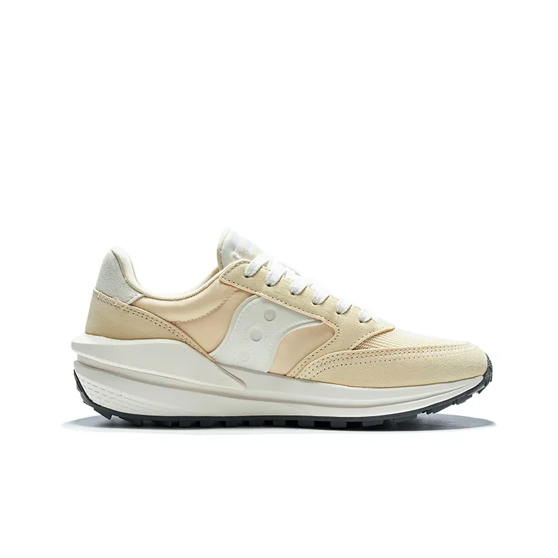 Saucony JAZZ RENEW Anti Slip Wear Resistant Low Top Casual Running Shoes Unisex Yellow White-1
