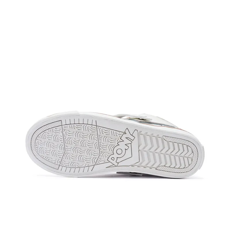 PONY Atop Wrapping Anti Slip Shock Absorbing And Wear Resistant Low Top Skateboard Shoes Unisex Ecru-4