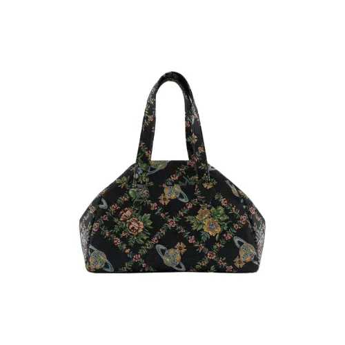 Vivienne Westwood Recycled Polyester Handbag Large Size Women's Black/Multicolor