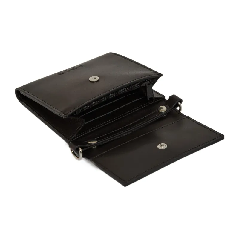 MM6 Maison Margiela Logo Embossed Detachable-Chained Wallet-1