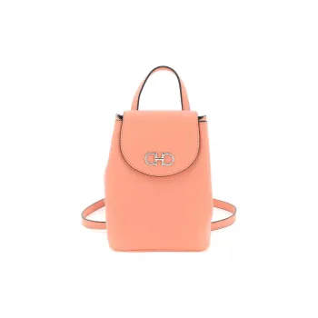 FERRAGAMO GANCINI Cow Leather Backpack Mini Women's Orange
