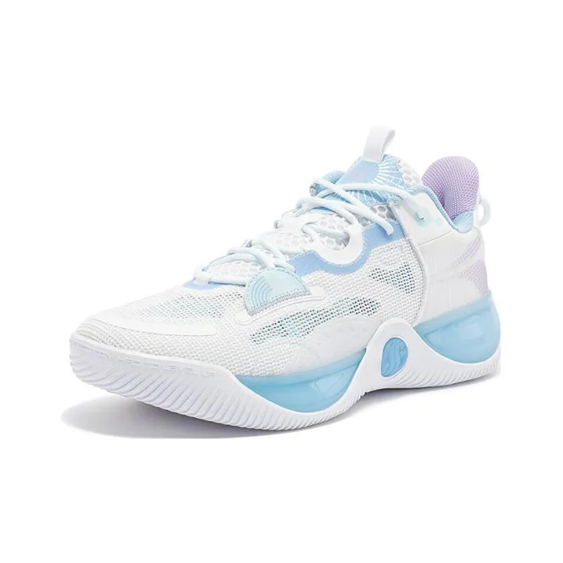 361° AG LVL UP 1 Ice Blade SE Shock Absorbers With Slip Resistant Features Low Top Basketball Shoes Men's White-1