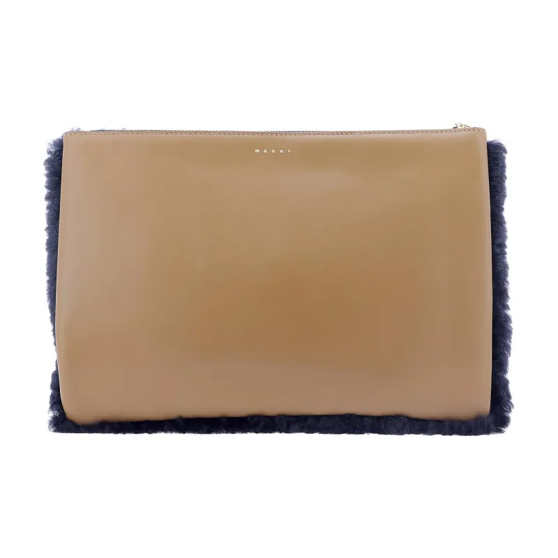 MARNI Shearling Clutch Regular Women's Blue-1