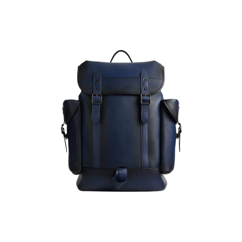 COACH Hitch Glove Tanned Leather Backpack Large Size Men's Dark Blue-0