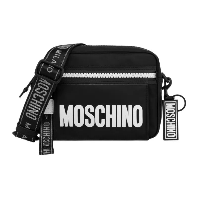 MOSCHINO Polyamide Nylon Polyamide Nylon Shoulder Bag Crossbody Bag Men's Black/White-0
