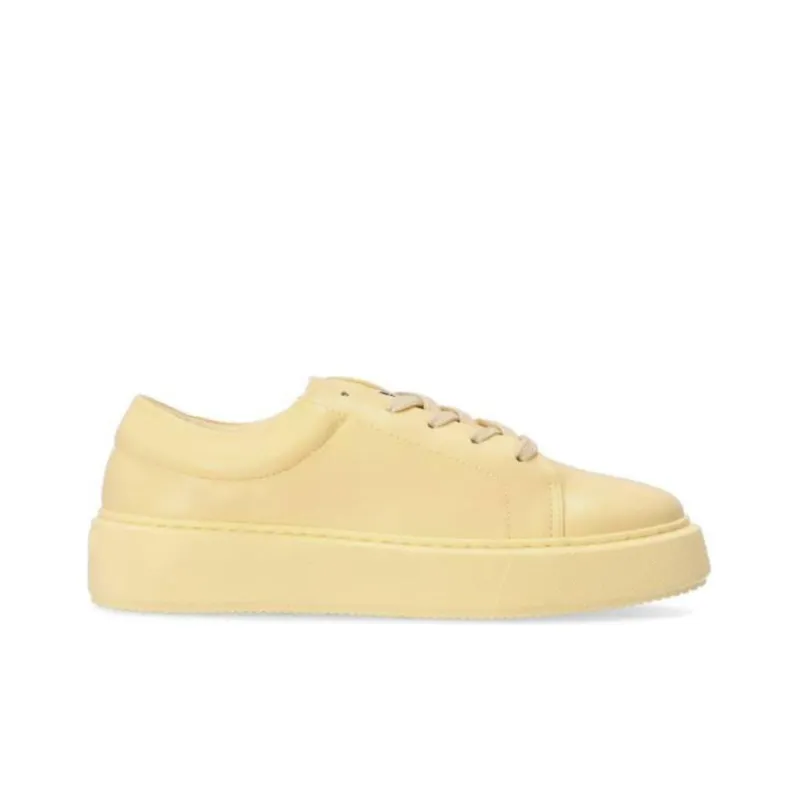 GANNI Low Top Skateboard Shoes Women's Yellow-1
