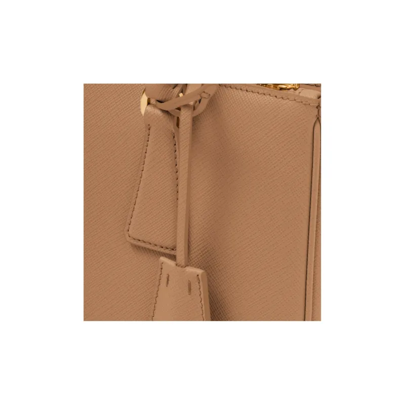 PRADA Galleria Killer Bag Leather Shoulder Bag Crossbody Bag Handbag Medium Size Women's Caramel Brown-4