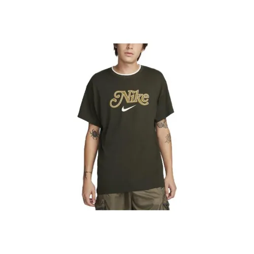 Nike T-Shirts Men Olive Green