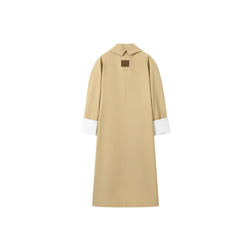 GREEN BELT Trench Coats Women's Beige-1