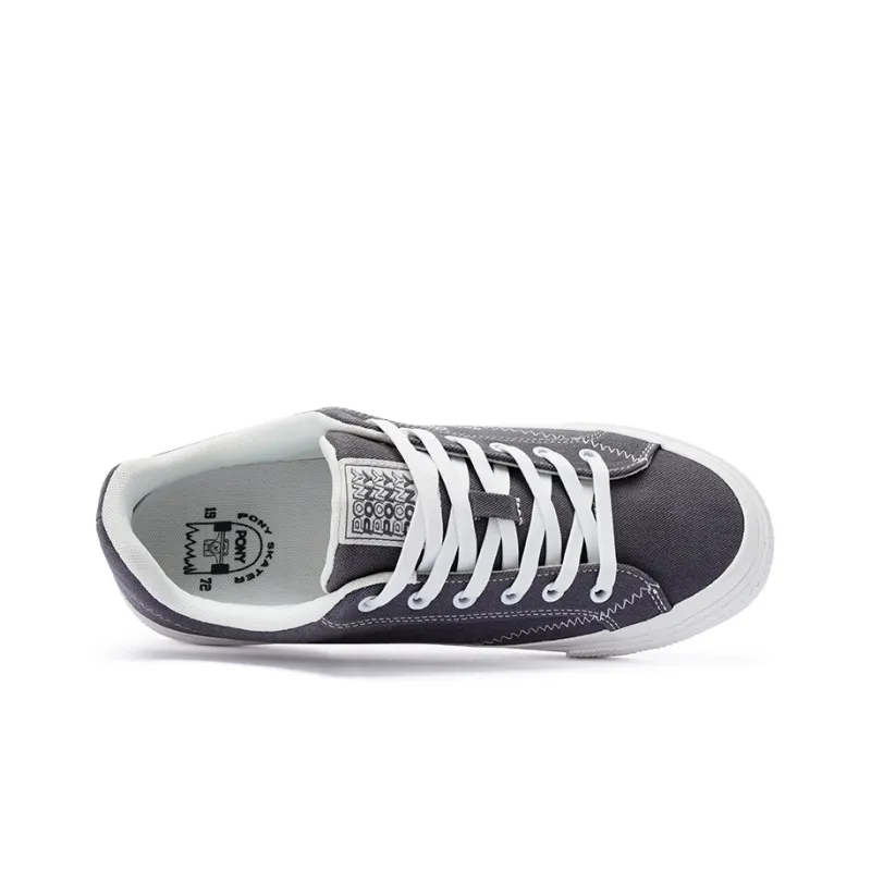 PONY Winner Wrapping Anti Slip Shock Absorbing And Wear Resistant Low Top Skateboard Shoes Unisex Gray-2