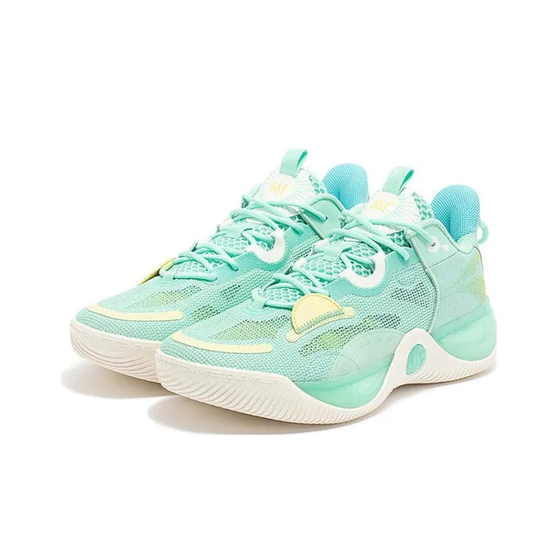 361° AG LVL UP 1 SE Mojito Slip Resistant Cushioning High Top Basketball Shoes Men's Green White-2