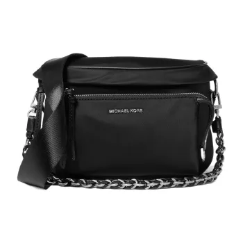 MICHAEL KORS Jet Set Travel Fabric Camera Bag, Shoulder Bag, Crossbody Bag Medium Size Women's Black