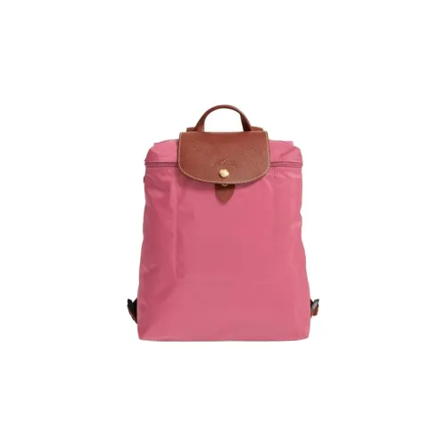 LONGCHAMP Canvas With Leather Backpack Large Size Women's Pink
