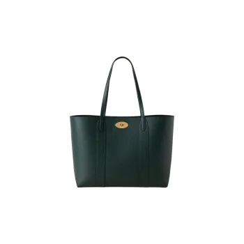 Mulberry Cow Leather Tote Bag, Shopping Bag, Handbag, Shoulder Bag Small Size Women's Mulberry Green