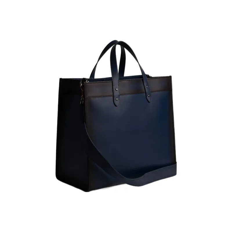 COACH Field Glove Tanning Tote Bag, Shopping Bag, Shoulder Bag, Crossbody Bag, Handbag Tubas Men's Dark Blue-1