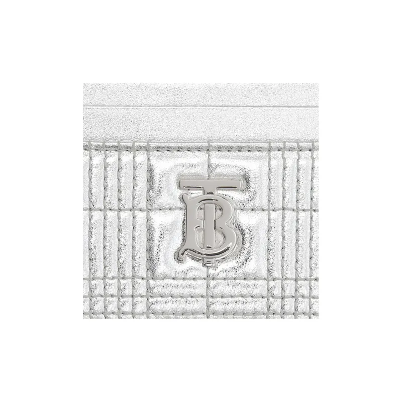 Burberry Lola Lola Bag Lambskin Card Holder Regular Women's Silver-4