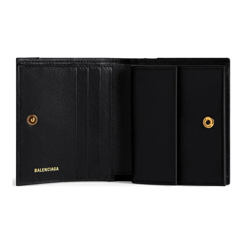 Balenciaga Crush Logo Plaque Wallet-2