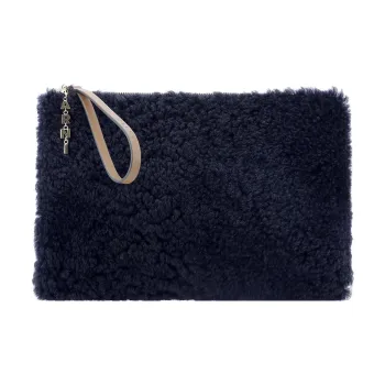 MARNI Shearling Clutch Regular Women's Blue
