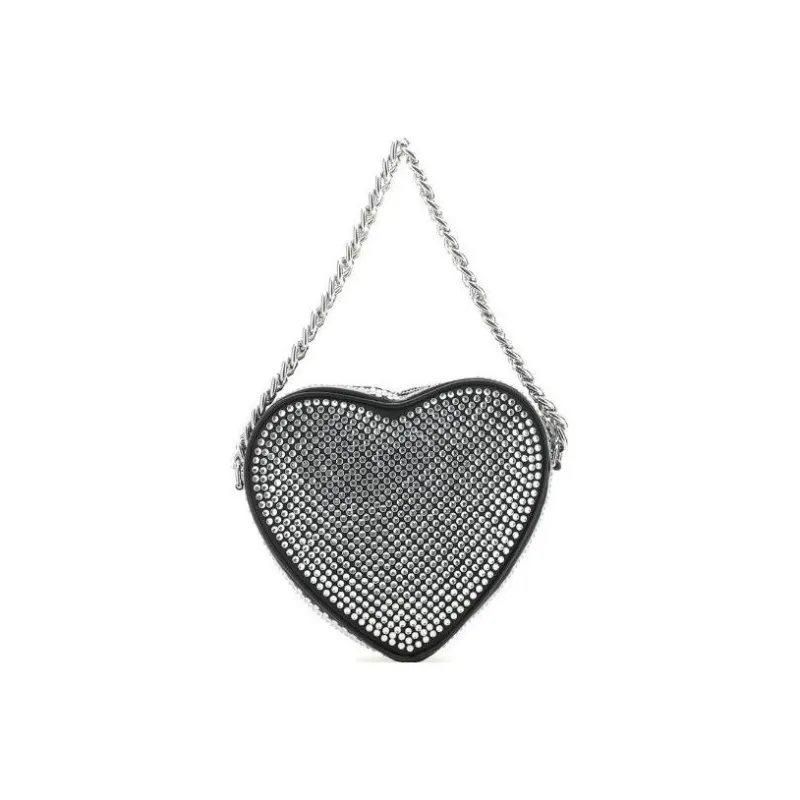 MOSCHINO Cotton Handbag Shoulder Bag Women's Silver-2