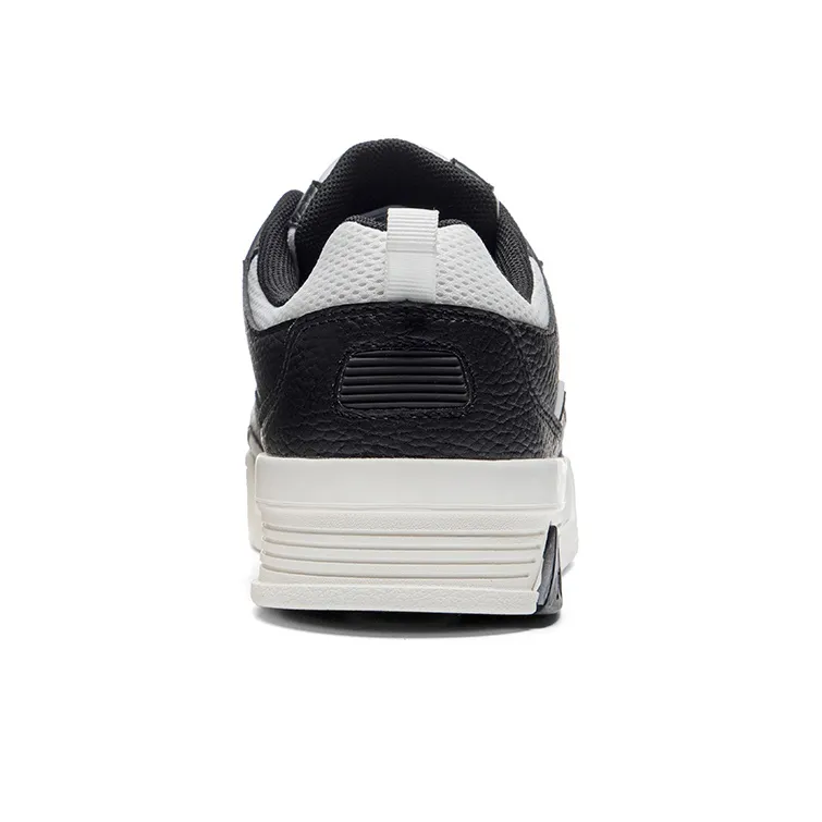 Kappa Slip Resistant, Abrasion Resistant, Lightweight, Breathable Low Top Skateboard Shoes Unisex Black White-4