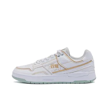 QIAODAN Mortise And Wood Zero Slip Resistant Low Top Skateboard Shoes Women's White