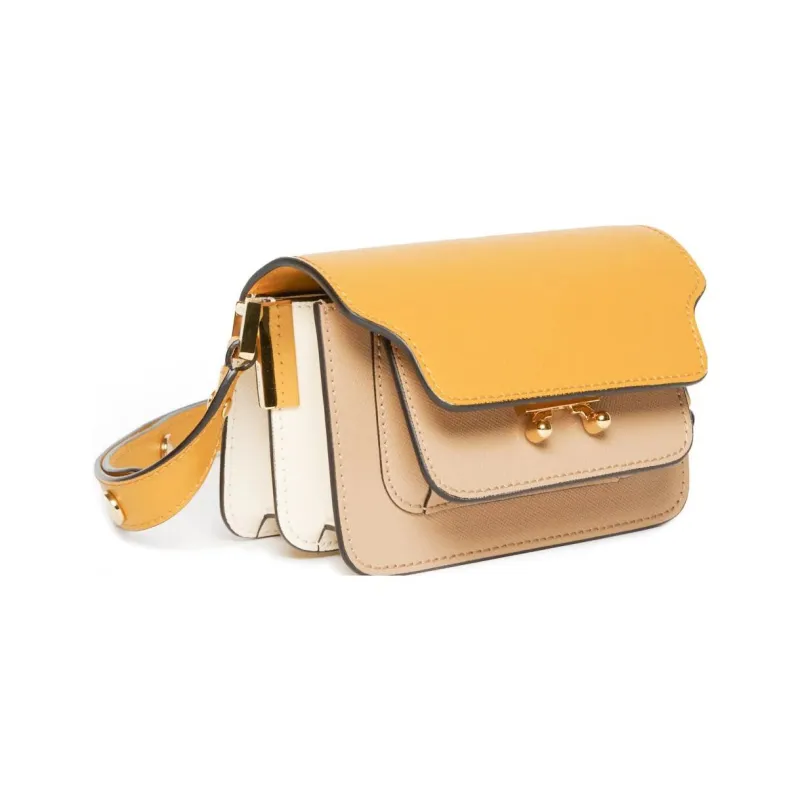 MARNI Trunk Calfskin Crossbody Bag Shoulder Bag Kids' Orange-1