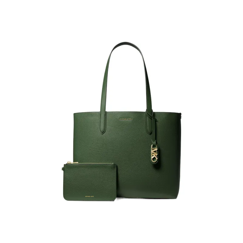 MICHAEL KORS Eliza Series Cow Leather Tote Bag, Shopping Bag, Handbag, Shoulder Bag Extra Large Women's Green-1