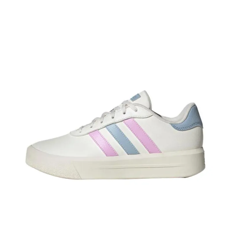 Adidas Court Platform Shoes 'Off White Lilac Blue' Women's-0