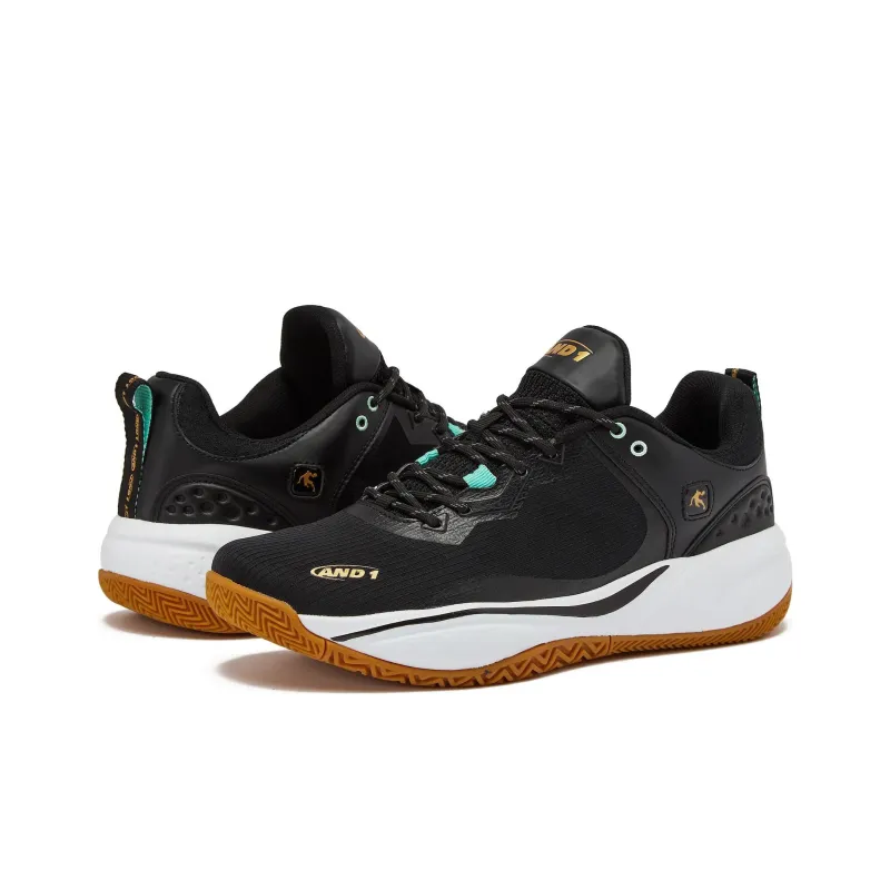 AND1 Revel Low Anti-Slip Wear-Resistant Low-Top Basketball Shoes Men's Black-2