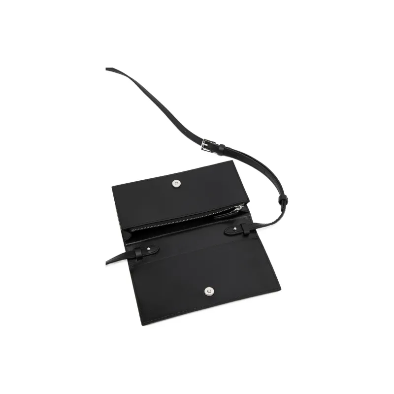 MM6 Maison Margiela Calfskin Crossbody Bag, Shoulder Bag Mini Women's Black-2