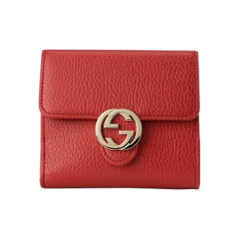 GUCCI Interlocked Gg Wallet Small Red