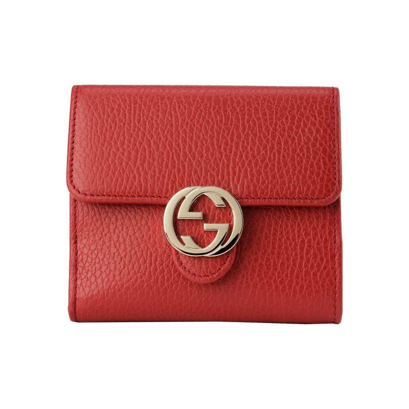 GUCCI Interlocked Gg Wallet Small Red-0
