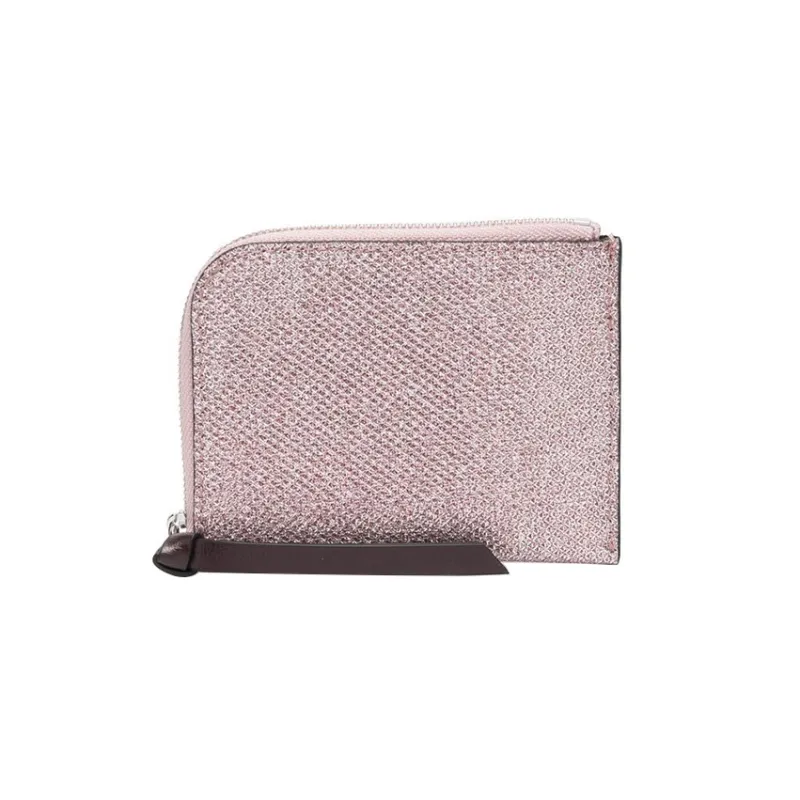 GANNI Banner Recycled Polyester Card Holder Women's Pink-0