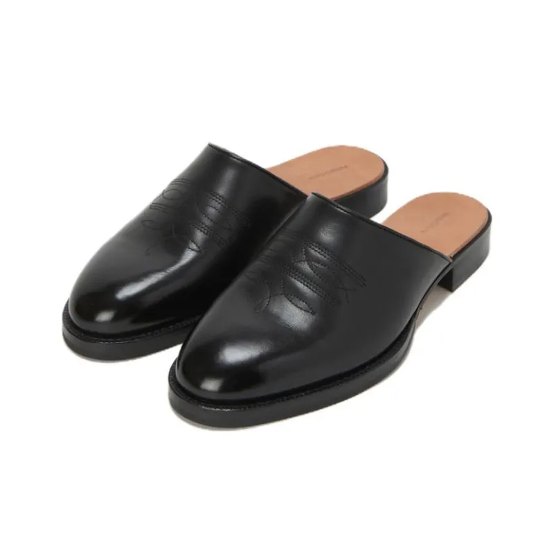 Hender Scheme Cheak Rubber Sole Wrap-toe Slippers Men's Black-2