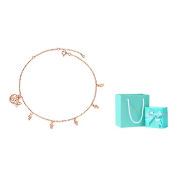 VANA S925 Silver Anklets Women's Rose Gold