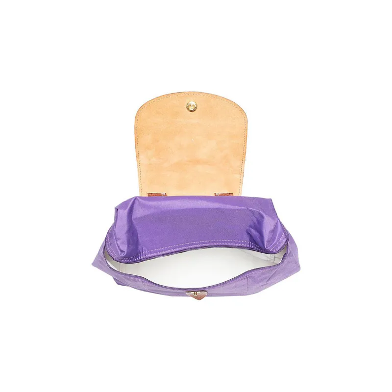 LONGCHAMP Canvas With Leather Backpack Large Size Women's Purple-5