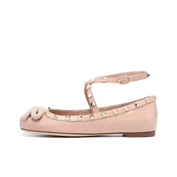 Valentino Garavani Rockstud Round Toe Ballerina Shoes Women's
