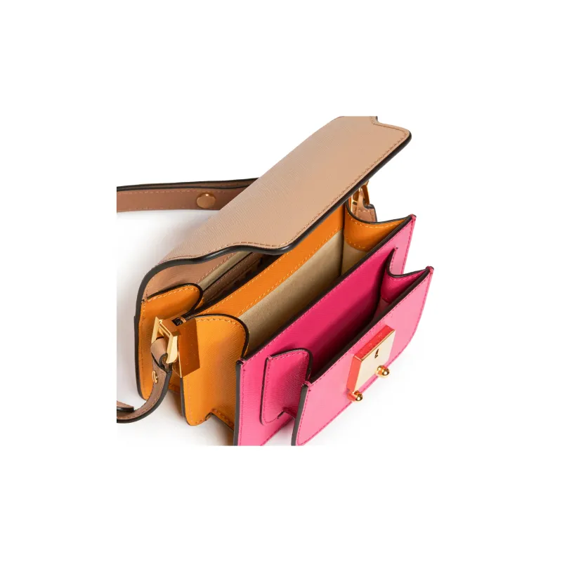 MARNI Trunk Colourblock Foldover Top Shoulder Bag-3